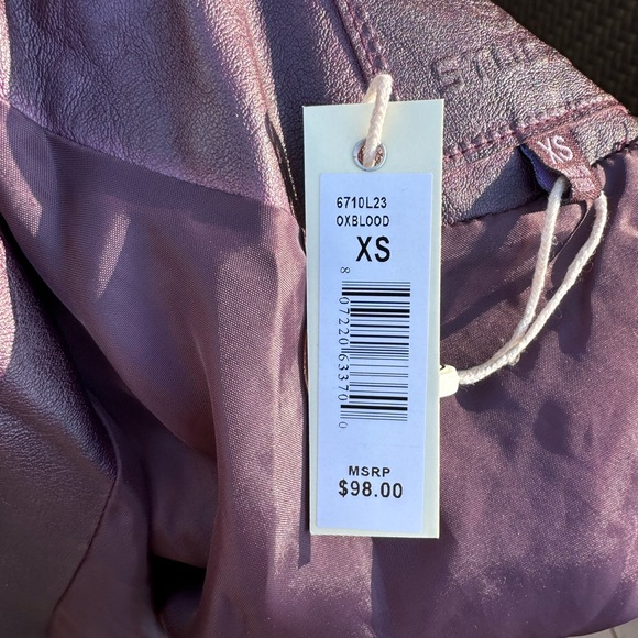 Max Studio Women’s Biker/Moto Style Jacket Dark Plum/Burgundy Size XSmall NWTS - Picture 6 of 8